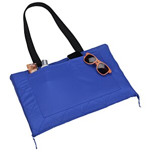 Additional Image 1 - a blue bag with sunglasses on it