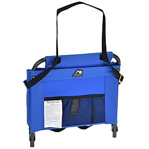 Additional Image 3 - a blue bag with black handles