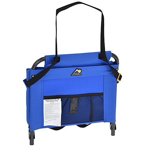 Additional Image 3 - a blue bag with black handles