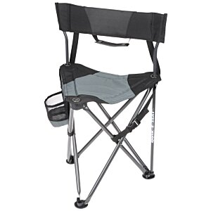 Additional Image 1 - a black folding chair with a black back