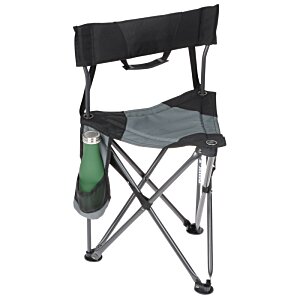 Additional Image 3 - a black chair with a green bottle on it