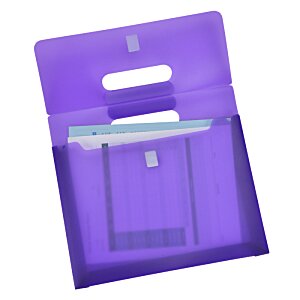 Additional Image 2 - a purple plastic bag with a hole in it