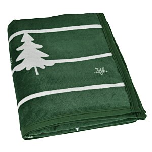 Additional Image 1 - a green blanket with white stripes