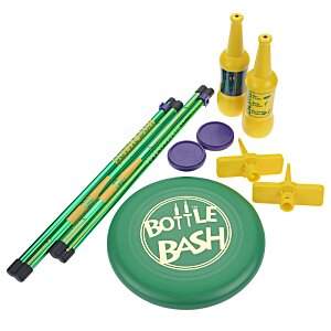 Additional Image 2 - a green frisbee with yellow and purple objects