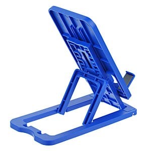 Additional Image 2 - a blue plastic stand with a black handle