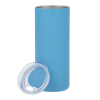 a blue cylindrical object with a clear cap