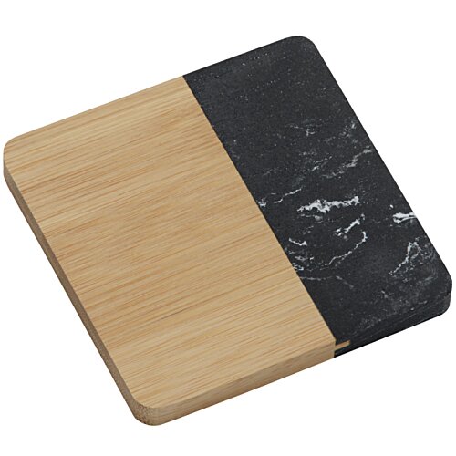 Additional Image 1 - a black and wood square object
