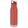 a red water bottle with a red cap
