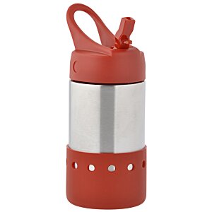Additional Image 2 - a red and silver water bottle