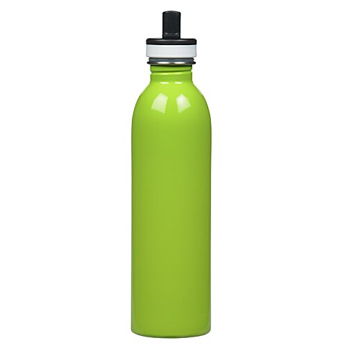 Additional Image 1 - a green water bottle with a black lid