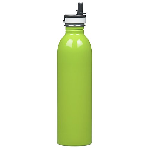 Additional Image 2 - a green water bottle with a black lid