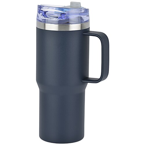 Additional Image 1 - a black and blue travel mug