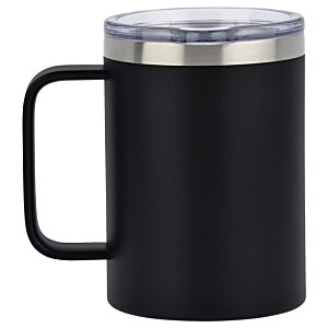 Additional Image 1 - a black mug with a silver lid