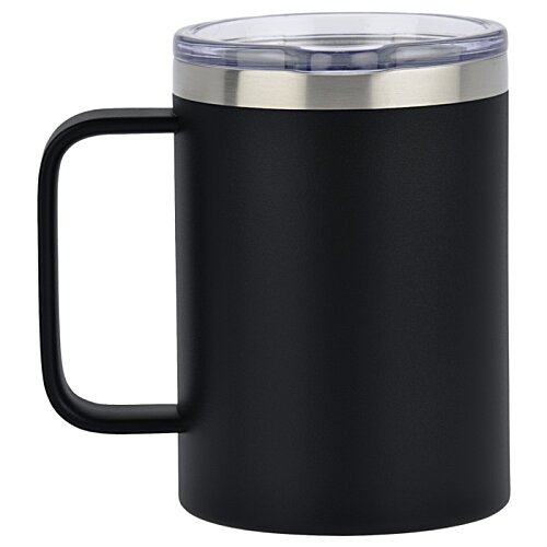 Additional Image 1 - a black mug with a silver lid