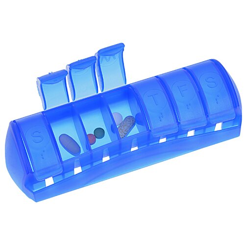 Additional Image 3 - a blue plastic container with a few pieces of plastic