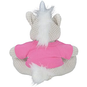 Additional Image 1 - a white stuffed animal with a pink shirt