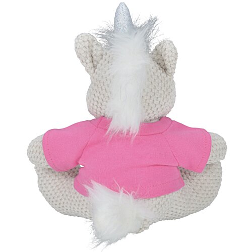 Additional Image 1 - a white stuffed animal with a pink shirt