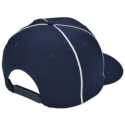 Additional Image 1 - a blue hat with white stripes