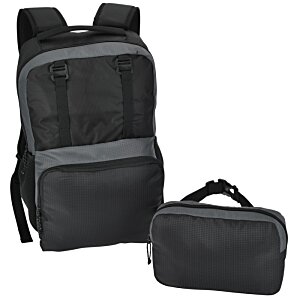 Additional Image 2 - a black backpack and a small black bag