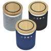 View Image 9 of 9 of Ultra Sound Speaker with Bamboo Wireless Charger - 24 hr