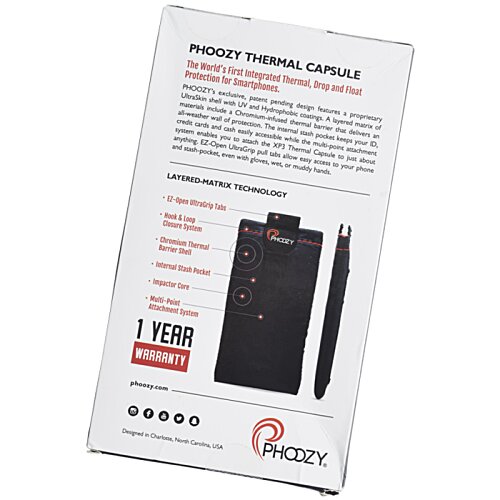 Additional Image 3 - a white and red package with a black phone