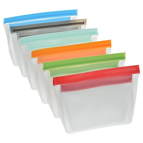 Additional Image 1 - a row of colorful plastic containers