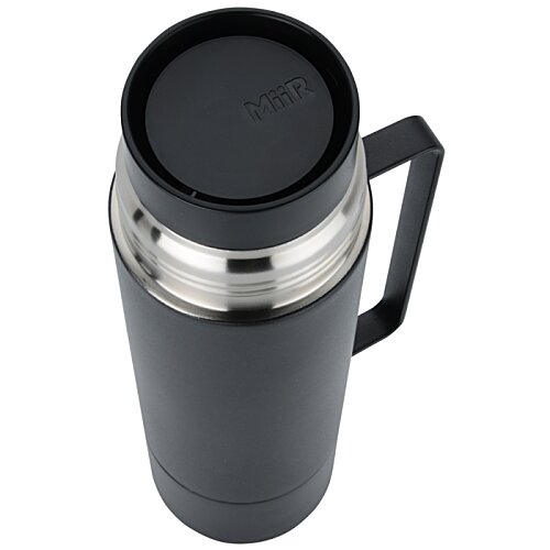 Additional Image 3 - a black and silver thermos
