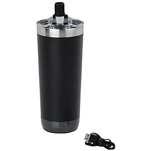 Additional Image 1 - a black and silver water bottle