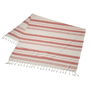 Additional Image 1 - a red and white striped towel