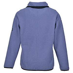 Additional Image 1 - a blue sweater with black trim