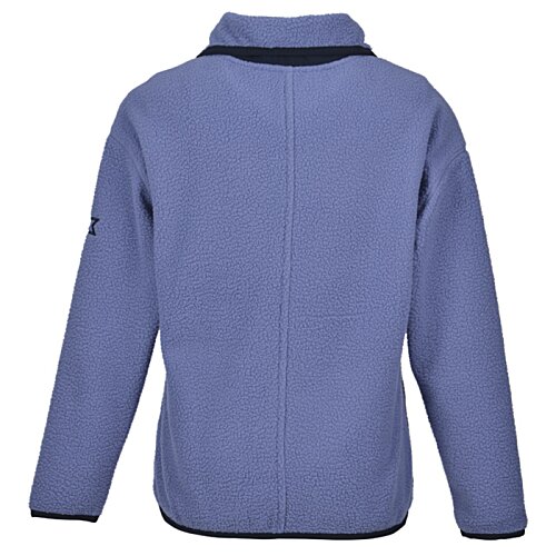 Additional Image 1 - a blue sweater with black trim