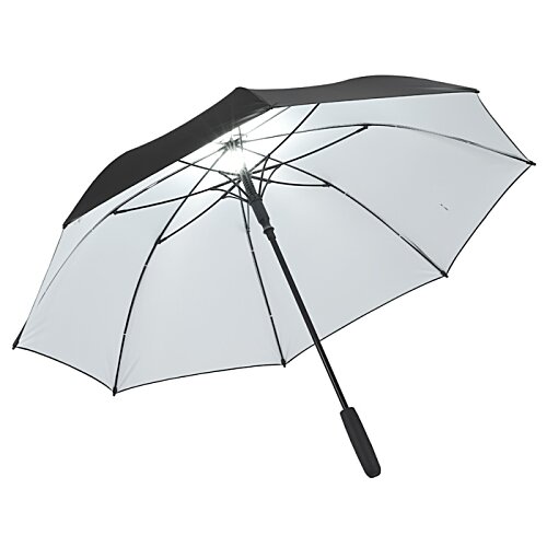 Additional Image 3 - a white umbrella with a black handle