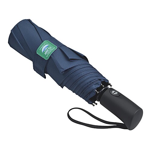 Additional Image 1 - a blue umbrella with a black handle