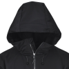 a black hooded jacket with a hood