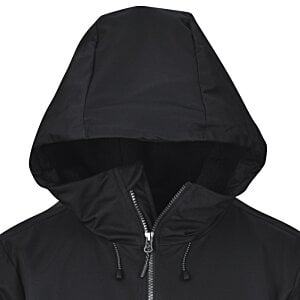 Additional Image 2 - a black hooded jacket with a hood