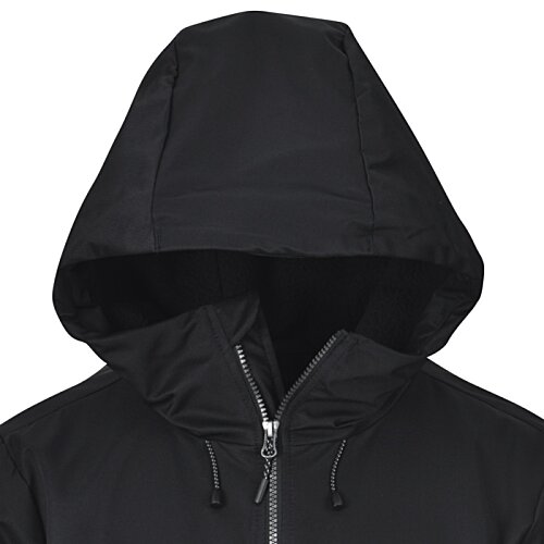 Additional Image 2 - a black hooded jacket with a hood