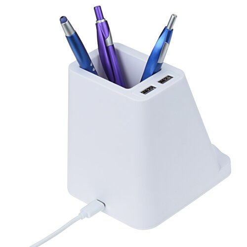 Additional Image 3 - a white charging station with pens in it