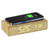 View Image 4 of 6 of Bamboo Wireless Charging Desk Clock