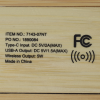 View Image 7 of 6 of Bamboo Wireless Charging Desk Clock