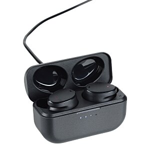 Additional Image 6 - a black earbuds in a black case