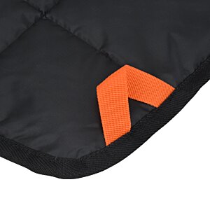 Additional Image 5 - a close up of a black and orange blanket