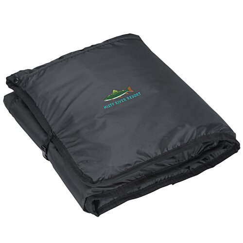 Additional Image 1 - a black blanket on a white background