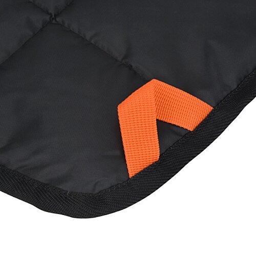 Additional Image 5 - a close up of a black and orange blanket