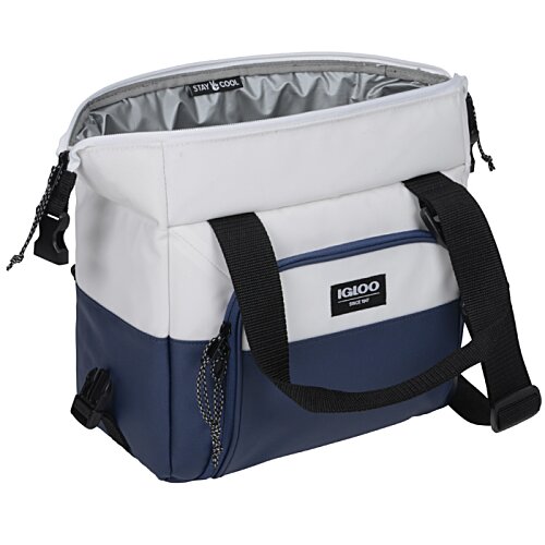 Additional Image 1 - a blue and white cooler bag