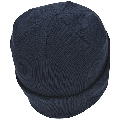 Additional Image 1 - a black beanie with a white background