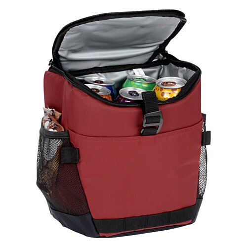 Additional Image 1 - a red and black bag with a zipper