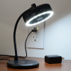View Image 3 of 8 of Wireless Charger Desktop Fan with Ring Light