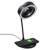 View Image 4 of 8 of Wireless Charger Desktop Fan with Ring Light