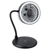 View Image 7 of 8 of Wireless Charger Desktop Fan with Ring Light