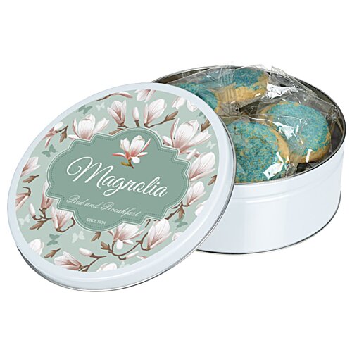 Additional Image 1 - a round metal container with a lid